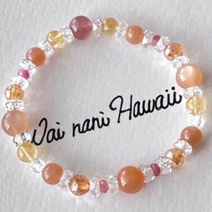 新作 『 Mahina〜 月のひかり 』天然石 ハワイアンパワーストーンブレスレット