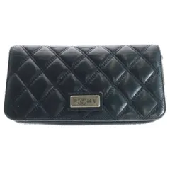 CHANEL (シャネル) PCYN ココマーク マトラッセ ラウンドファスナー長財布 ロングウォレット カードケース ブラック シルバー金具 ラムスキン