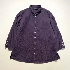 ヤッコマリカルド　総ピンタック　コットン　ワイドシルエット　ブラウス　ネイビー ヤッコマリカルド 総ピンタック コットン ワイドシルエット