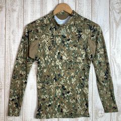 【Men's S ブラウン系】 Skins ( スキンズ ) コンプレッションアンダーシャツ デジタルカモ ナイロン ウェア トップス インナー シャツ ロングスリーブTシャツ クルーネック 化繊 z00051880 デジタルカモ 化繊 ロン