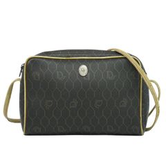 本物 クリスチャン ディオール Christian Dior ハニカム柄 ショルダーバッグ ポシェット PVC ブラック バッグ 中古 【フォロー割】