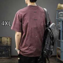[4XL]メンズ ファッション 服 オシャレ シンプル 大人 かっこいい 大きいサイズ ストリート 紳士服 スノーフレーク ウォッシュ 半袖 T シャツ 夏 プリント レイヤリング