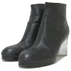HYSTERIC GLAMOUR ヒステリックグラマー ブーツ ショートブーツ ブラック 黒 25.0cm ラウンドトゥ バックジップ ヒールブーツ レザー シューズ 靴 シンプル 大人 きれいめ【レディース】のサムネイル