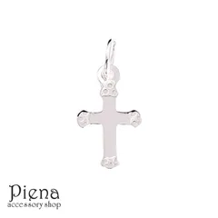 チャーム レディース メンズ シルバー925製 クロス 十字架 1個売り 全長16mm パーツ 小さめ ミニ ペンダントトップ ネックレス トップ クラフト 手芸 DIY 手作り