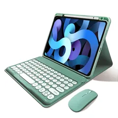 マウス付き iPad Air 11インチ iPadAir5 iPadAir4 キーボードケース 丸型キー Apple Pencil 充電対応 iPad Pro 11 第 4 3 2 1 世代 キーボード カバー Bluetooth マウス 可愛い マグネッ
