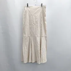 ◇ Θ NICE CLAUP バックウエストゴム ロング マーメイド スカート サイズ M ベージュ系 レディース E  【1502030045697】