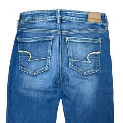 AMERICAN EAGLE JEGGING CROP クロップド スキニーデニム ブルー サイズ4R レディースS アメリカンイーグル