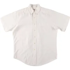 古着 80~90年代 ブルックスブラザーズ Brooks Brothers MAKERS 半袖 ボタンダウンシャツ USA製 メンズL相当 ヴィンテージ/eaa557899