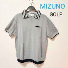 【MIZUNO ミズノ 】ゴルフ ポケット ポロシャツ グレー  Golf スポーツ  Ｌ メンズ サマーニット ゴルフウェア グレイ