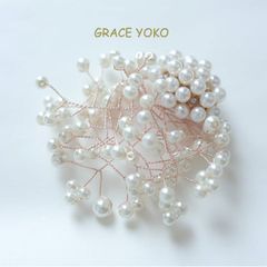 1500個完売！No.102 ふんわりかすみ草ブローチ　コサージュ　卒業式入学式に