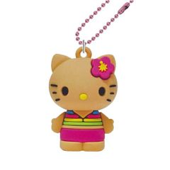 サンリオ ハローキティ 日焼けシリーズ PVCマスコット ピンク 平成レトロ