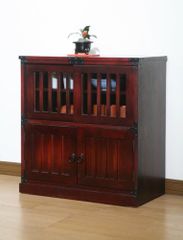 H25K67a 世界遺産 屋久杉 茶棚 サイドボード 茶箪笥 和家具 飾り棚