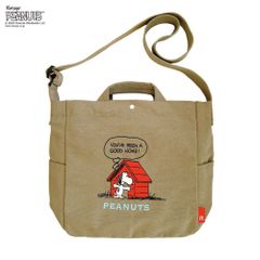 新品 2025新作 スヌーピーバッグ ショルダーバッグ ROOTOTE Vintage PEANUTS MEDIUM 8441 ルートート IP.ミディアム.2way.ピーナッツ-0J リサイクルコットン カーキ【SPORTUS】※沖縄発送不可