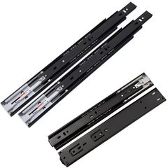 【数量限定】レール 横付 引き出し 3段引 幅さ45mm スライドレール 左右セット (14inch-350mm-4個入 堅塁金物 リバウンド式)