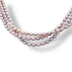 TASAKI あこやパール 3連 ネックレス シルバー アクセサリー 美品】TASAKI タサキ 本真珠 あこや真珠 パールネックレス シルバー留