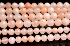 ピンクアベンチュリン 10mm 128面カット １連（約３８ｃｍ） パワーストーン 天然石 _RG459-10