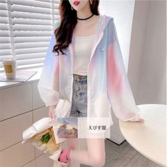 ラッシュガード タイダイ染め UVカット レディース オーバーサイズ デザイン 日焼け防止 アウター 夏 通気性 軽量 
