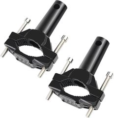 ＨＯＴＱ HOTQ バイク フォグランプ ステー 取り付けステー パイプバンパー マウントブラケット オートバイ 2-5.5cm 2個 セット ブラック