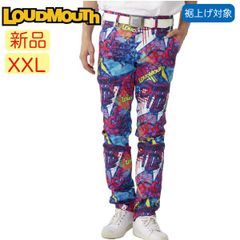 激レア　ラウドマウス　ゴルフ　ビール柄　総柄　ロングパンツ ストレッチ　黒　薄手 激レア ラウドマウス ゴルフ ビール柄 総柄 ロングパンツ ストレッチ