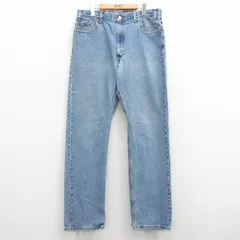W36/古着 ジーンズ Levis リーバイス 505 メンズ 00s コットン 紺 ネイビー デニム 25feb26 中古 ボトムス ジーパン Gパン ロング パンツ