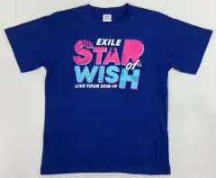 【中古】Tシャツ(男性アイドル) EXILE ロゴTシャツ ネイビー Sサイズ 「EXILE LIVE TOUR 2018-2019“STAR OF WISH”」