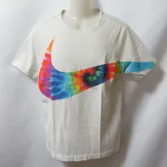 古着 メンズM NIKE/ナイキ Tシャツ 半袖 スポーツMIX カジュアル タイダイスウッシュ ホワイト/マルチカラー CI9348-100 fg4453