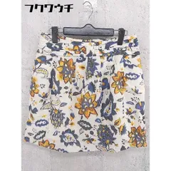 ◇ MACPHEE マカフィー TOMORROWLAND シルク混 総柄 ミニ ギャザー スカート サイズ36 ベージュ マルチ レディース 【中古】 【1002801845926】