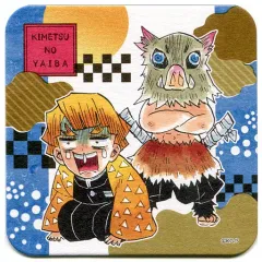 【中古】マグカップ・湯のみ 我妻善逸＆嘴平伊之助（ミニキャラ） 「鬼滅の刃 アートコースター」 ジャンプフェスタ2020グッズ