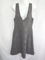 ◇ Perle Peche ペルルペッシュ チェック柄 ノースリーブ 膝丈 ワンピース サイズ36 グレー系 レディース E  【1408060065844】のサムネイル
