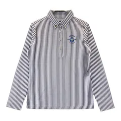 サイズ：M CALLAWAY キャロウェイ  長袖ポロシャツ ボタンダウン ストライプ柄 ネイビー系 [240101367894]# ゴルフウェア レディース ストスト