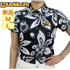【新品・未使用】 ラウドマウス Mサイズ Lサイズ 半袖ポロシャツ 761650-998 ゴルフウエア レディース シャガデリックブラック ビッグロゴブラック ゴルフ 吸水速乾 UVカット 抗菌防臭 個性的 LOUDMOUTH