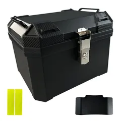 【人気商品】WAITREEバイク リアボックス トップケース バイク ボックス バイクケース【45L 62L 防水防塵】オートバイボックス 原付用 大容量 鍵2本付き 軽量 取付ベース付 汎用 簡単脱着 四角型 ブラック ヘルメット収納 バックレスト キーロッ