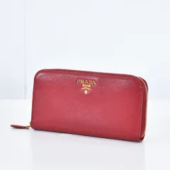 中古USED PRADA 財布 長財布 サフィアーノ レッド 2250002322190 中古USED PRADA 財布 長財布 サフィアーノ レッド 2250002322190