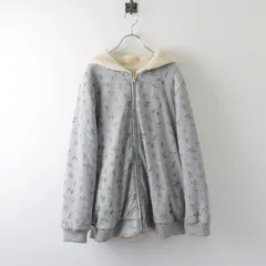 大きいサイズ フランシュリッペ franche lippee TOYプリント リバーシブル ボアフードブルゾン FL5/グレーXベージュ【2400013887212】のサムネイル