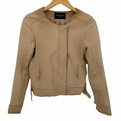 ユナイテッドアローズ UNITED ARROWS シープレザー ノーカラーライダースジャケット レディース 表記無 のサムネイル