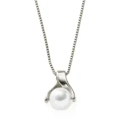 【シルバー×ワンサイズ】[Cream dot. クリームドット公式] ネックレス レディース  ステンレス製 金属アレルギー つけっぱなし サージカルステンレス ショート チェーン パール 一粒 ひねり メタル ツイスト 大人 