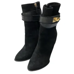 美品★ジバンシー・エンボス加工ロゴ ストラップ レインブーツ(37) 中古・古着通販】GIVENCHY (ジバンシィ) クロスストラップロング