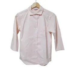 FUKUZO(フクゾー) 七分袖シャツブラウス サイズ32/81 レディース - ライトピンク×白 ストライプ