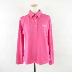 キャロウェイ CALLAWAY ゴルフウェア スポーツ ポロシャツ 長袖 ピンク L *A245