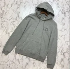 マイケル様専用ページ✨美品✨ DIOR ディオール CD アイコン プルオーバー コットン パーカー グレー S ロゴ 刺繡 メンズ フーディ レディース ユニセックス ディオールオム PAWNSHOPRiZ  パウンショップリズ