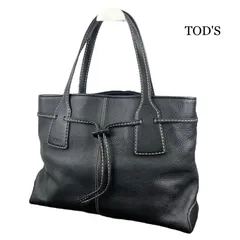 TOD’S トッズ　レザー　トートバッグ　ハンドバッグ　ブラック　レディース