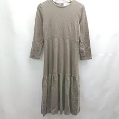◇ ⊇ ROPE' ロペ ティアード 長袖 膝丈 ワンピース サイズ38 ブラウン レディース E  【1503050005913】