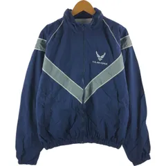 古着 米軍 U.S.AIR FORCE 00年代 SKILCRAFT PTU トレーニングジャケット ナイロンジャケット USA製 MEDIUM/LONG メンズM相当/eaa523649