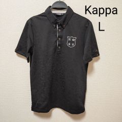 【ゴルフ】 Kappa カッパ ゴルフ メンズ 半袖 ポロシャツ Ｌ スポーツ 黒 ブラック