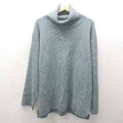 ◇ ⊇ ENDER PRODUCTS エンダープロダクツ タートルネック ハイゲージ 長袖 ニット サイズL ブルーグリーン系 メンズ E  【1503060042663】