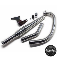 SR400/500用 69トランペット 新型フルエキ アップ キャブ車 MOTOR ROCK (MR-EX185U)
