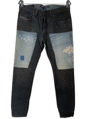 Z1343 DIESEL ディーゼル TEPPHAR 0848E ダメージ加工 スキニー デニム ジーンズ サイズ30