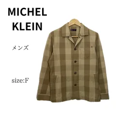 MICHEL KLEIN　ミッシェルクラン　コットン ジャケット　　メンズ　ブラウン 系　総柄　サイズ Fのサムネイル