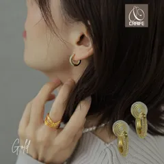 痛くない イヤリング フープ 金属アレルギー対応 18K ニッケルフリー ジルコニア レディース 大人 かわいい エレガント ジュエリー ピアスに見える ゴールド 両耳用 送料無料 プチプライス高見え CRAIFE