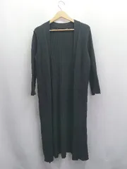 ◇ ⊇ Mila Owen ミラオーウェン リブニット 長袖 ロングカーディガン サイズ0 ブラック レディース E  【1504240005218】